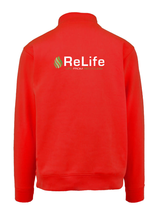 ARL010 - Felpa 1/2 Zip C/Logo - Rosso