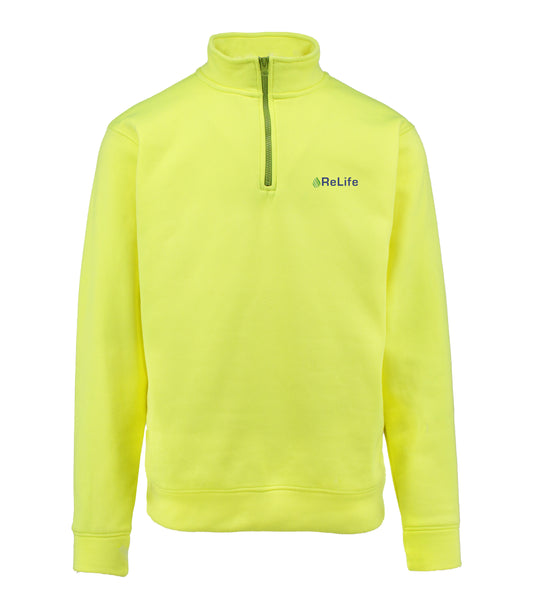ARL010 - Felpa 1/2 Zip C/Logo - Giallo Fluo
