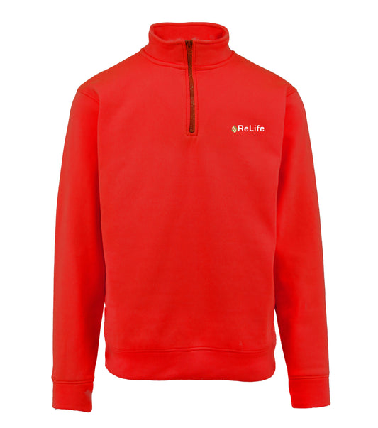 ARL010 - Felpa 1/2 Zip C/Logo - Rosso