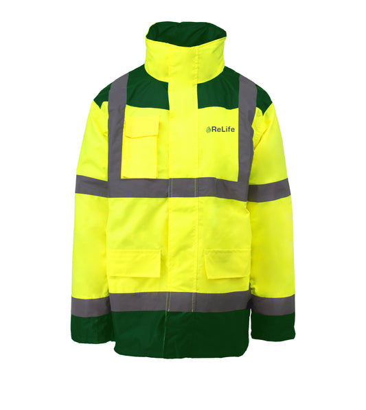 ARL009 - Giaccone Esterno e Interno Giallo Fluo/Verde c/logo